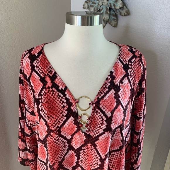 Michael Michael Kors Snake Print Poncho/Blouse - Picture 3 of 8